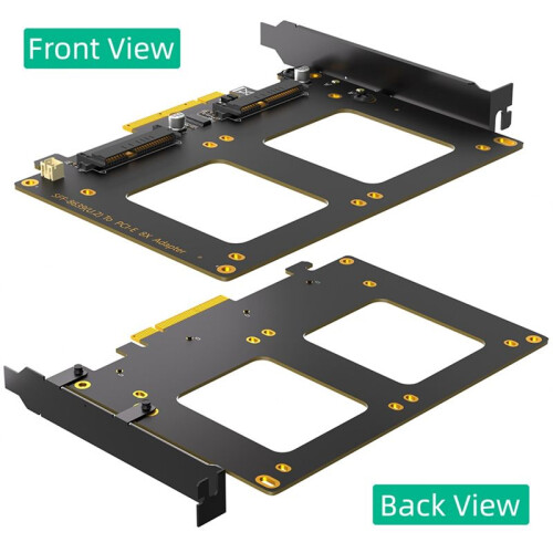 L'Adattatore Doppio U.2 A PCIe 4.0 X8 Riser U.2 SFF-8639 Supporta 2 SSD U.2 Compatibili con Win8/10/11 Linux 2