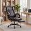 Homcom HOMCOM Home Office Chair Reclining Function High Back, Brown 1