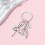 Stylish Dance Theme Keychain Featuring A Graceful Ballerinas 4