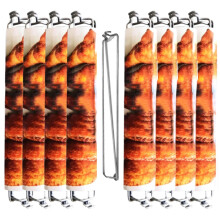 BBQ Chicken Wing Rack 8Pcs Stainless Steel Grilling Wing Rails Set for Outdoor Camping Barbecue