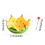 Watermelon Ceramic Fruit Plate Matching Forks Ceramic Snack Tray Large Capacity for Various Fruit Snacks Present Red 2pc 7