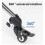 3 pièces Installation facile roulette c-support Rotation 5