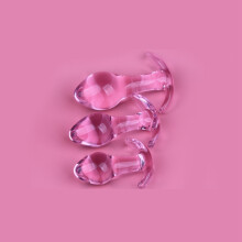 Perle di Vetro di Silicone Plug Plug Giocattolo Giocattolo Adulto Sesso Giocattoli di Cristallo Perline-Medium