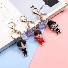 Cartoon Acrylic Keychain Pendant Same Style Around Fashion Hip-Hop Keychai-JIN