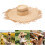 Round Raffia Straw Hat With Sun Protection And Hollowout-3 3