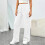 Damen-Jogginghose, weites Bein, Cargohose,-Dunkelgrau L 4