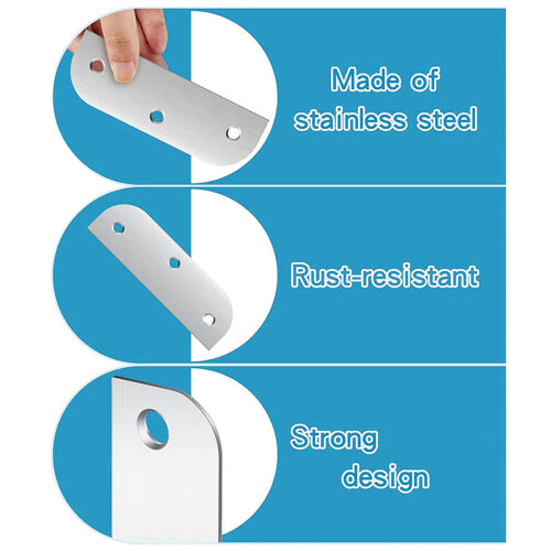 Cabinet Hinges Repair Plate Kitchen Cupboard-Black 6 pieces 1
