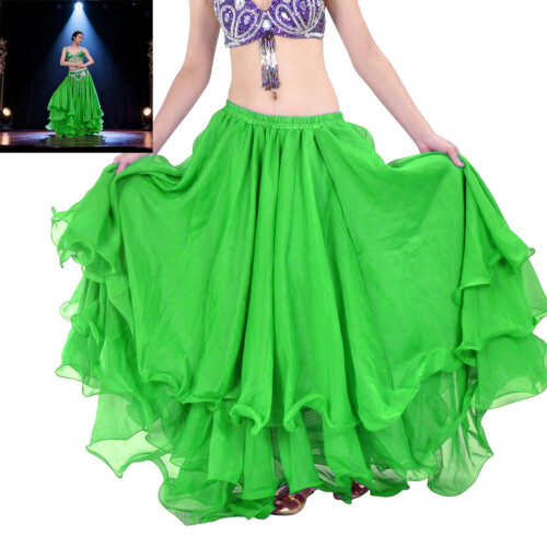 Professional Belly Dance Skirt Triple Layer Chiffons-BR A 2