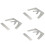 6Pcs Silver Dental Bite Plates Stainless Steel Oral Tool 5
