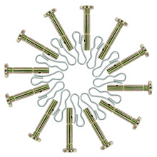 24 Pack Snowblower Shear Pins and Cotter Pins Set, Quick Replacement Parts for 73804124A and 71404040
