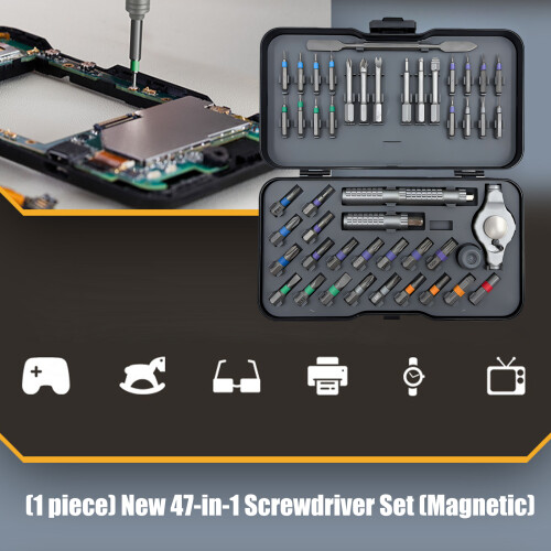 Professional Ratcheting Screwdriver Set 47Pieces Magnetic Bit 1