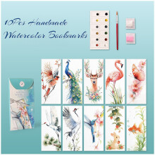 (A#) Watercolor Bookmark Painting Kit, Creative DIY Art Craft Set for Kids Adults