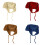 Popular Hollowed Knitted Head Wrap Triangular Scarf-brown 2