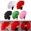 Large Furry Dance Fan Natural Feather Adjustable-Black S1 3