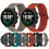 Waterproof Sweatproof Adjustable 22mm Silicone-gravel lime 3