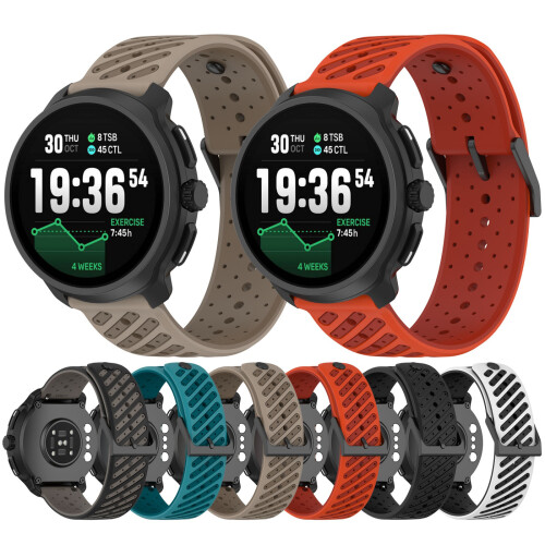 Waterproof Sweatproof Adjustable 22mm Silicone-gravel lime 2