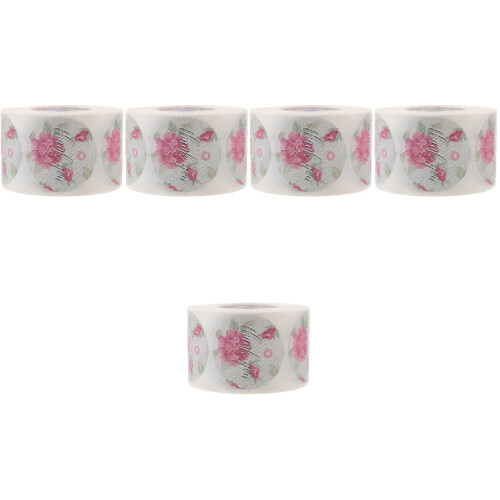 Adhesive Multi Color Flower Label Stickers for Gift and Envelope 2