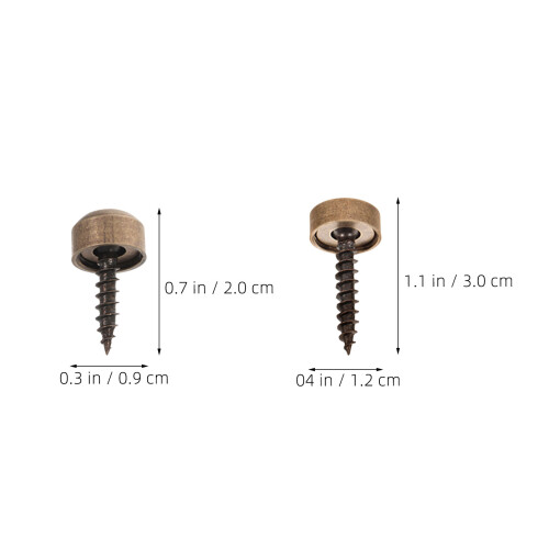16Pcs Gold Brass Self-Tapping Decorative Screws with Caps for Home Use 1