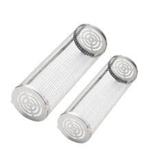 2 Pack Stainless Steel Rolling Grill Basket, 360 Even Grilling Mesh BBQ Basket for Vegetables and Seafood
