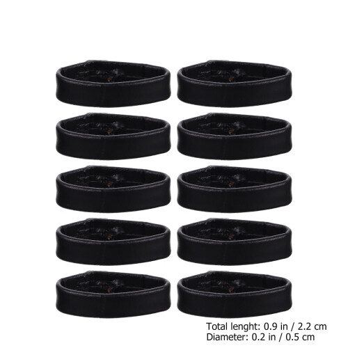20Pcs Removable Black Watchband Loops Strap Keeper Replacement 1