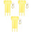 3Pcs Compact Yellow Hard Plastic Darts Storage Box with Carrying Case 2