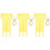 3Pcs Compact Yellow Hard Plastic Darts Storage Box with Carrying Case 3