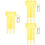 3Pcs Compact Yellow Hard Plastic Darts Storage Box with Carrying Case 5