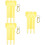 3Pcs Compact Yellow Hard Plastic Darts Storage Box with Carrying Case 6
