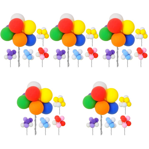 25Pièces Mini Topper Ballons Colorés Pour Gâteaux D'anniversaire 1
