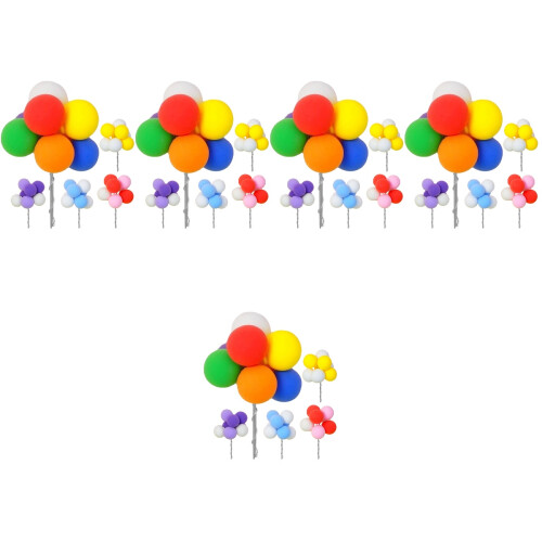 25Pièces Mini Topper Ballons Colorés Pour Gâteaux D'anniversaire 2