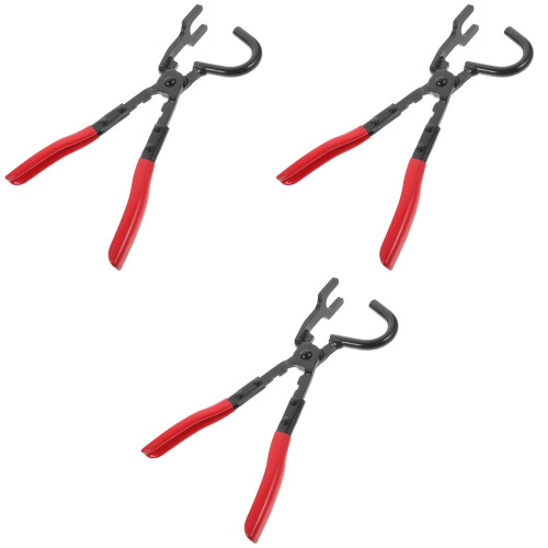 3Pièces Pince D'extraction Caoutchouc Échappement Alu Noir Usage Auto 1