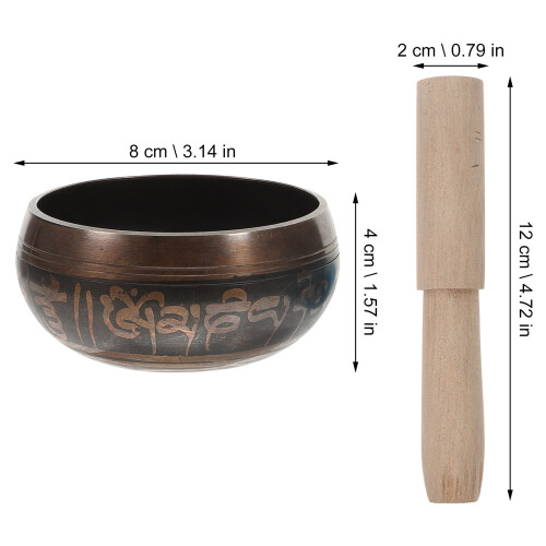 1Ensemble Bol Bouddhiste En Cuivre Noir Et Durable 1