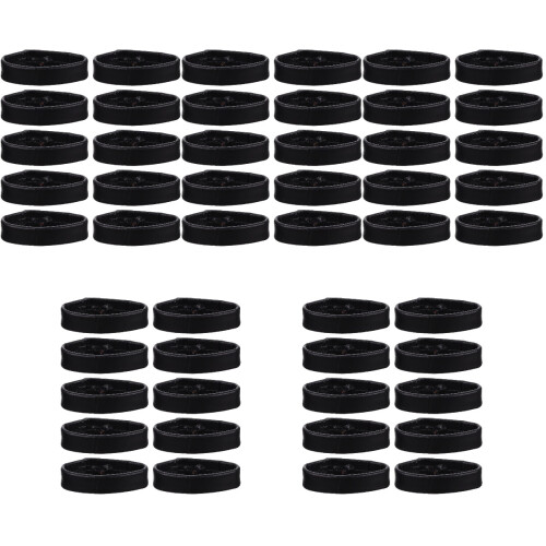 50Pcs Professional Watchband Rings Black Strap Keeper 1