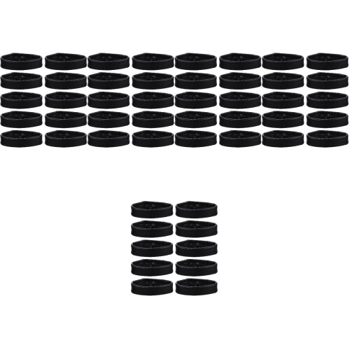50Pcs Professional Watchband Rings Black Strap Keeper 2