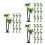 45Pièces Modèles Mini Arbres En Pour Micro Paysage Décoratif 6