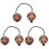 3Pièces Balles De Percussion Peintes À Couleurs Assorties 5