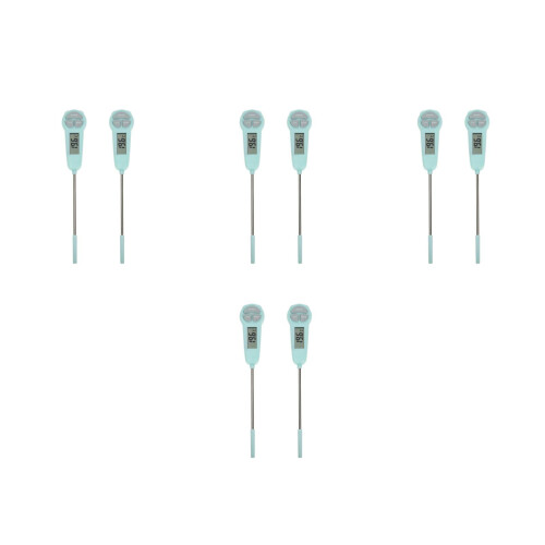 8Pièces Thermomètre Cuisine Vert ABS Acier Compact Portable 1