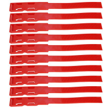 10Pcs Red Livestock Identification Bands for Cattle, Cow and Horse ID Rings, Durable Farm Accessory for Quick Herd Sorting