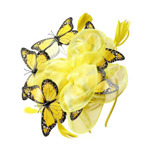 Zarter Organza-Schmetterlings-Haarreif, Haarschmuck für-Gelb