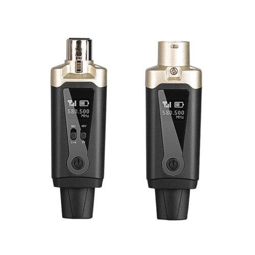 System Microfonico Wireless Trasmettitore e Ricevitore XLR Wireless UHF per Microfono Dinamico, Mixer Audio, System PA 2