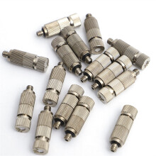 100pcs Brass Misting Nozzles 0.2mm with Filter for Outdoor Cooling System Patio Lawn Dust Control