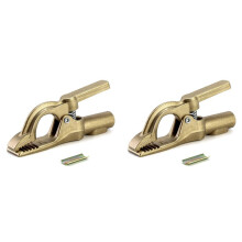 2X 500A Ground Clamp Copper Welding Earth Clamp Electric Welding Machine Argon Arc Clamp A-Shape Clip with Iron Sheet