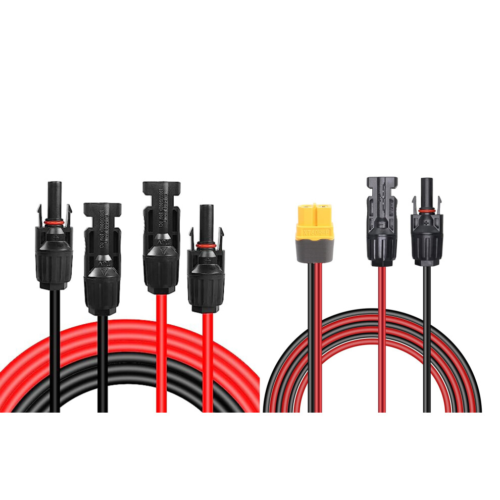 4.9Ft 12Awg Solar Panel Extension Cable To Xt60 Female Connector 10Awg 6Mmâ² Fast Charging 9330225852889