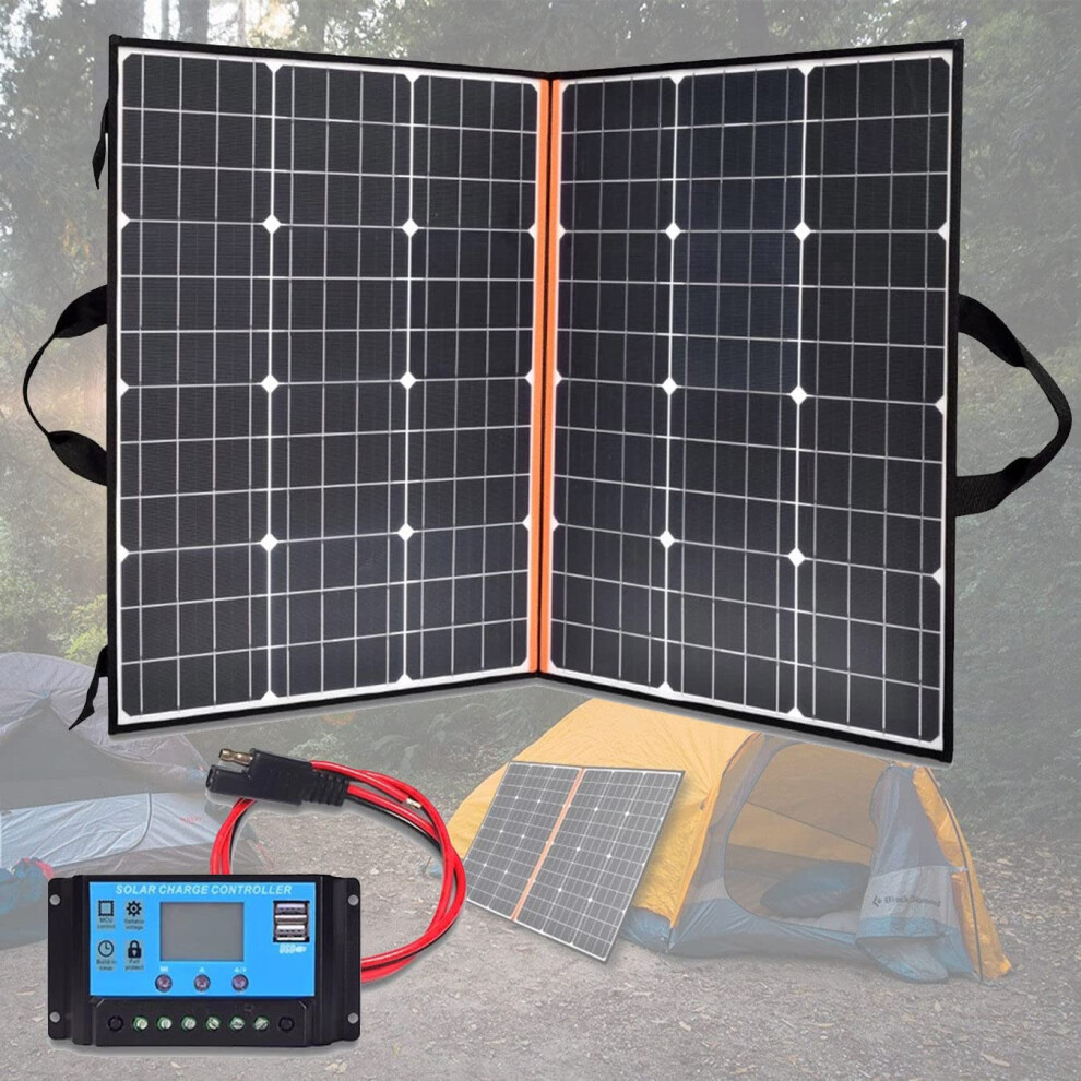 200W Portable Foldable Solar Panel Kit 18V Monocrystalline With Usb Output For Camping Rv Outdoor 9330225852896