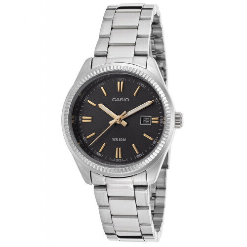 CASIO COLLECTION Mod. LADY DATE - BLACK, GOLD INDEXES