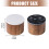 Elegant Wood Salt Container With Marble Lid-White Single cell 4