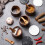 Elegant Wood Salt Container With Marble Lid-White Single cell 6