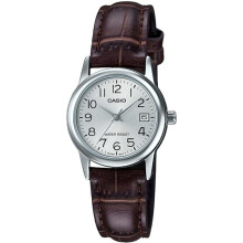 CASIO COLLECTION Mod. LADY DATE SILVER, LEATHER - ARGENTEE
