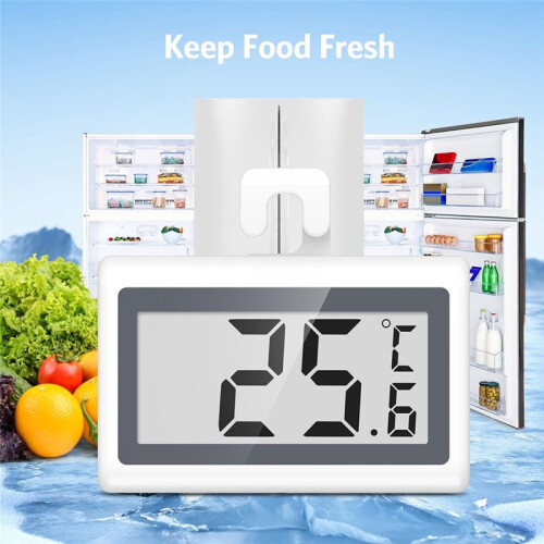 Fridge Freezer Thermometer, Digital Refrigerator Thermometer,with LCD Display, C/F ,for Kitchen,Home,Restaurants 2