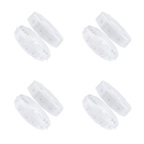 4Pièces Bande Ceinture Pression Blanche Pour Couture Artisanat 1